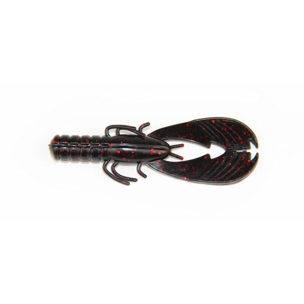 x Zone Muscle Back Craw 4 Black Red Flake