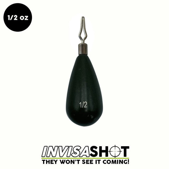 WOO TUNGSTEN GREEN PUMPKIN INVISASHOT DROP SHOT WEIGHT - TEAR DROP - Copperstate Tackle