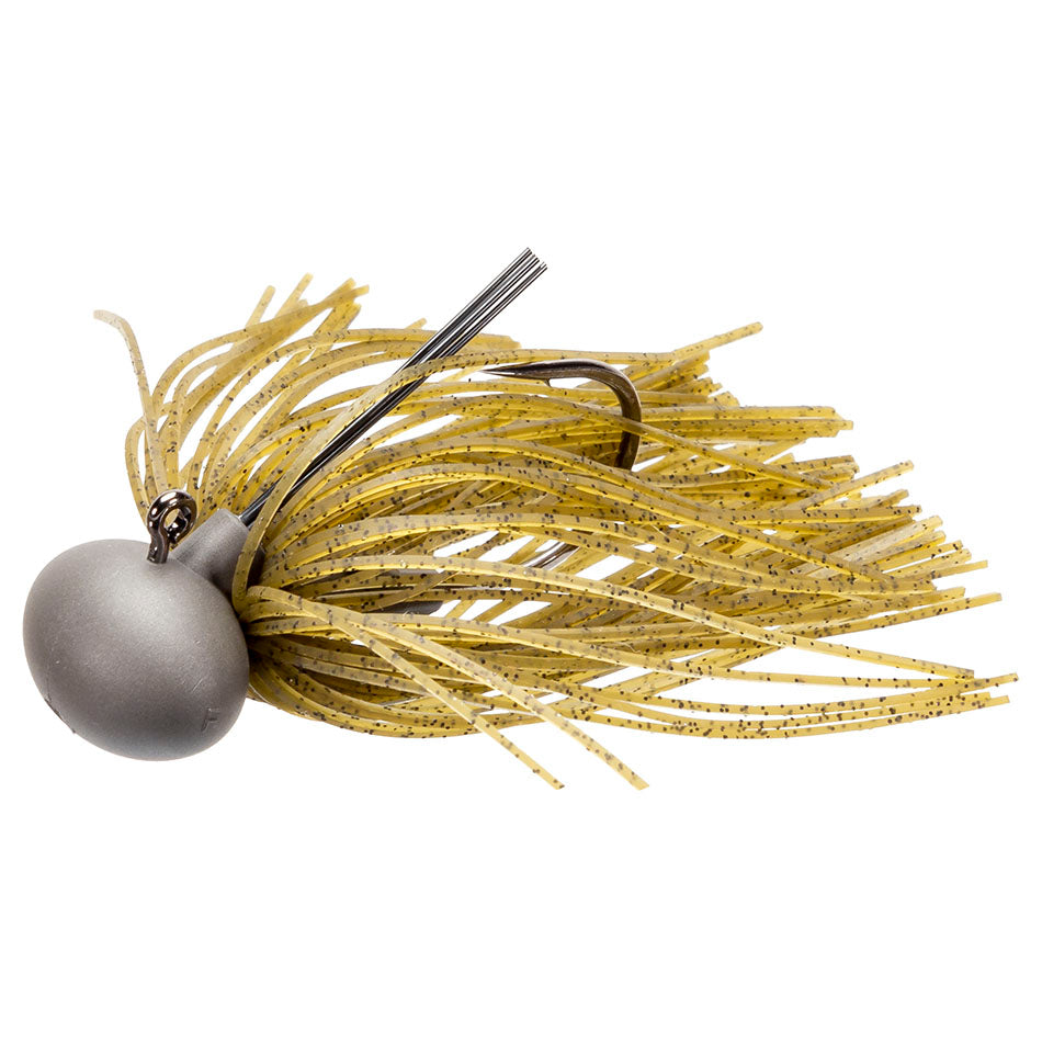 DOBYN'S RODS Football Jig With Weed Guard - 1/4 Oz, Gamakatsu 4/0 Hook, Hand-Tied Skirt, 4 Pack (Green Pumpkin)