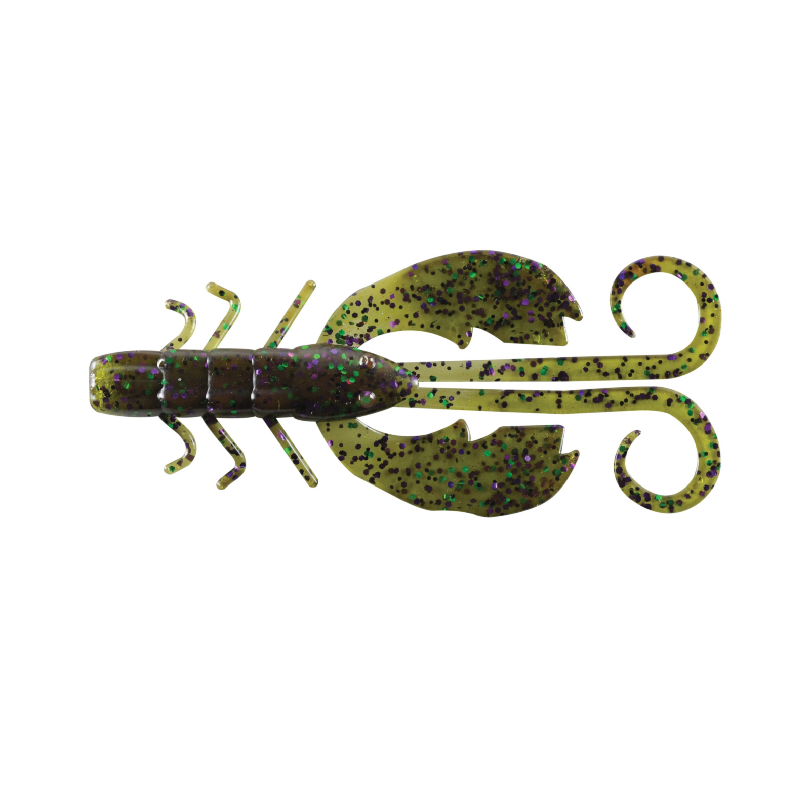crazy legs fishing lure Berkley PowerBait Crazy Legs Chigger Craw 4" Black Red Fleck