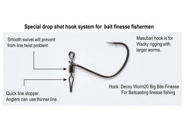 DECOY WORM120 HD MASUBARI HOOKS - 0