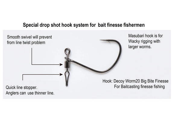 DECOY WORM120 HD MASUBARI HOOKS