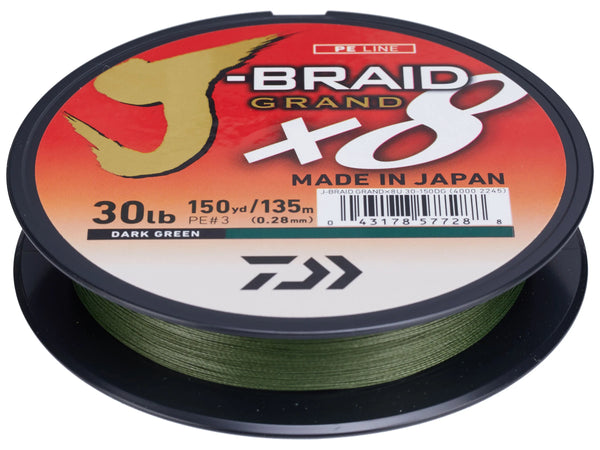 DAIWA J-BRAID GRAND X8 DARK GREEN (FREE SCISSORS)