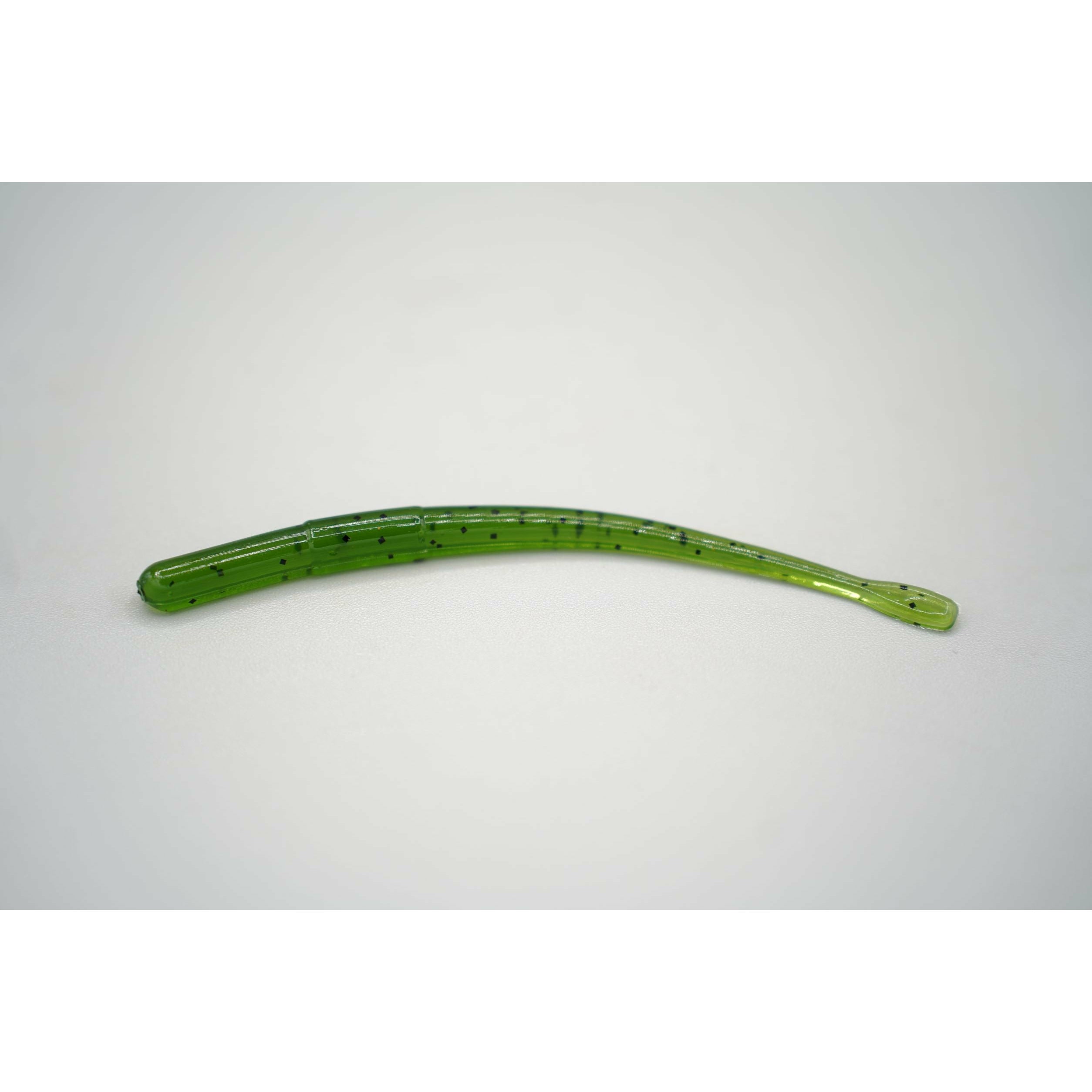 Arizona Custom Baits Straight Tail Worm Green Pumpkin Pepper / 4.5